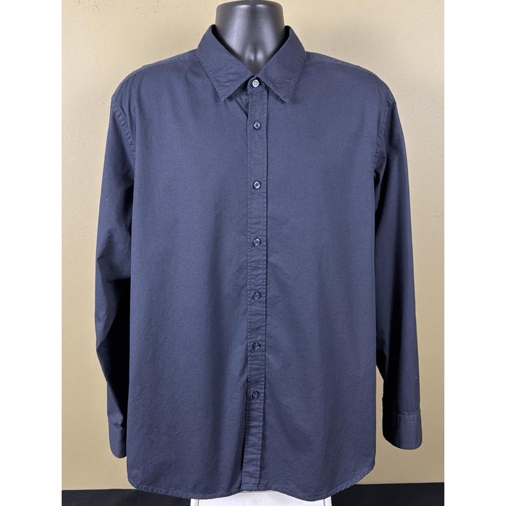 Hugo Boss Black Label Relegant_1 Dress Shirt XXL Blue Long Sleeve Regular Fit